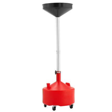 Waste Oil Drain Tank, 30L, Adjustable Funnel, Wheels