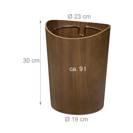 Coș de gunoi de hârtie, Efect Lemn, Capacitate 9L
