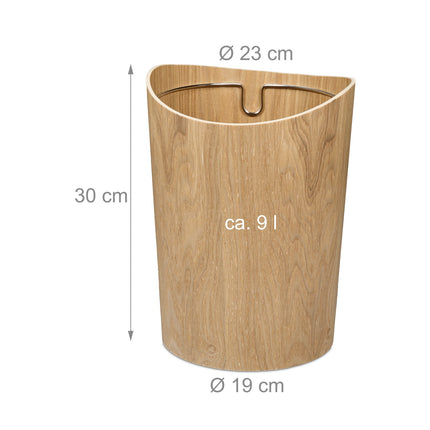 Coș de gunoi de hârtie, Efect Lemn, Capacitate 9L