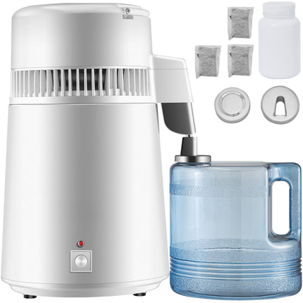 Water Distiller, 4L 750W Stainless Steel, Collection Bottle