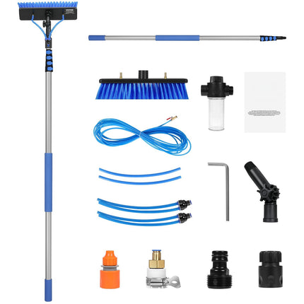 Water Fed Solar Panel Cleaning Pole Kit, 7.3m, 20m Hose