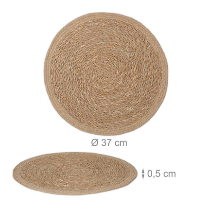 Serve de loc cu zambila de apa, set de 10, design rotund