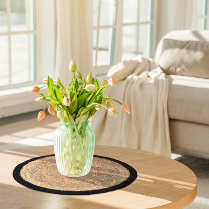 Serviciuuri cu zambile de apa, set de 6, design rotund