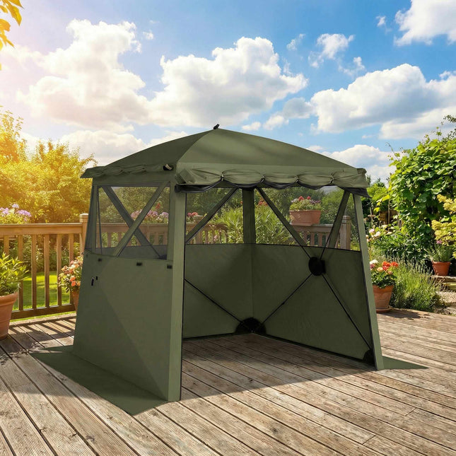 Pavilion pliabil impermeabil 2x2m cu ferestre din plasă