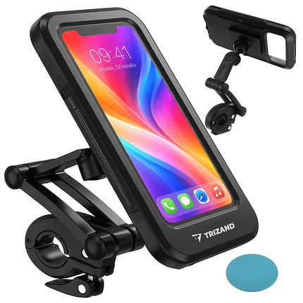 Suport telefon bicicletă impermeabil, rotație 360°, montare pe ghidon