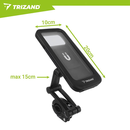 Suport telefon bicicletă impermeabil, rotație 360°, montare pe ghidon