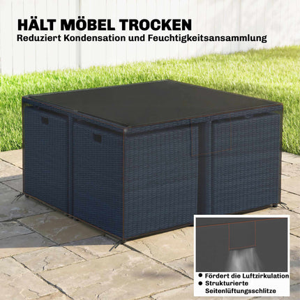 Husă impermeabilă pentru mobilier de grădină, 420D Oxford, 125x125x74cm