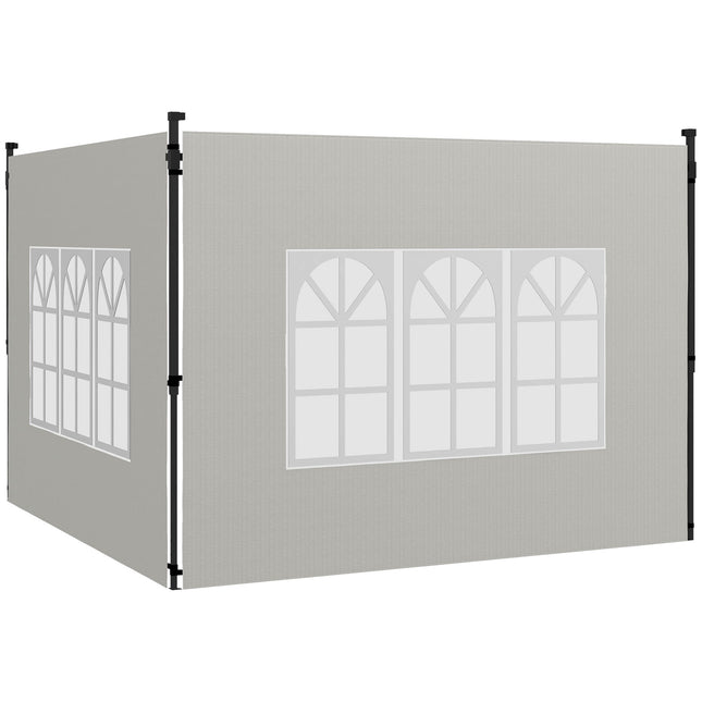 Set pereți laterali impermeabili pentru foișor, 3x3/3x6 m, alb
