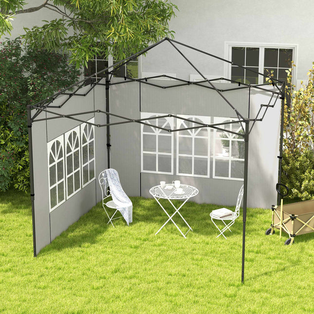 Set pereți laterali impermeabili pentru foișor, 3x3/3x6 m, alb
