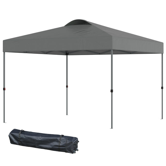 Foișor aprox. 3x3m, impermeabil, stabil, rezistent la iarnă, foișor pliabil pop-up, protecție UV, cort pliabil pentru petreceri, cort de grădină cu geantă, pavilion de grădină pentru camping, grădină, gri închis