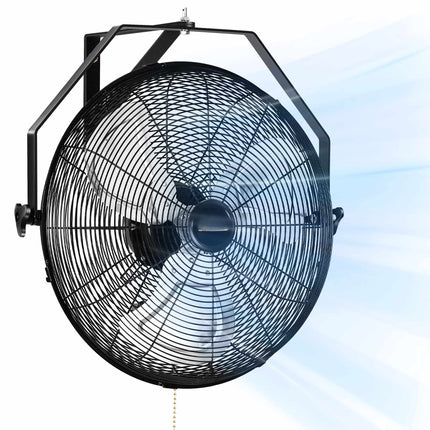 Waterproof Wall Fan 57 cm, 3-Speed, 4150 CFM, Black