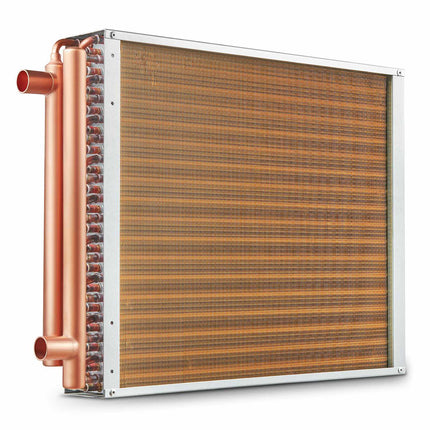 Water-to-Air Heat Exchanger 18x20 in, 3-Row, 3/8 in Ports