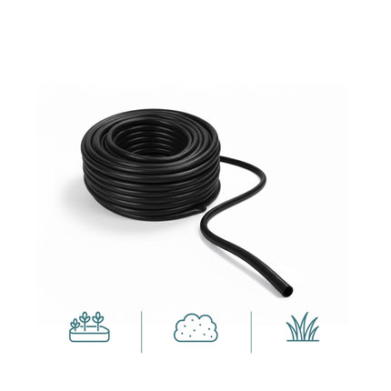 Weatherproof Garden Hose, Black, UV-Resistant, 1/2" Fittings