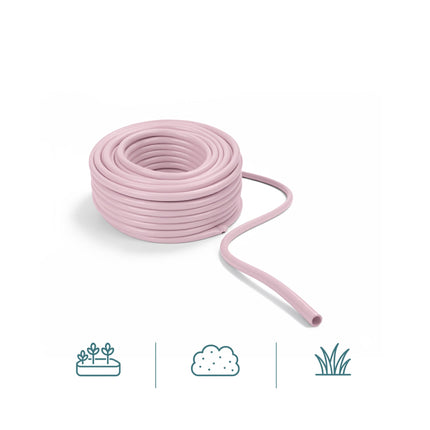 Furtun de grădină roz rezistent la intemperii, rezistent la UV, 1/2 inch