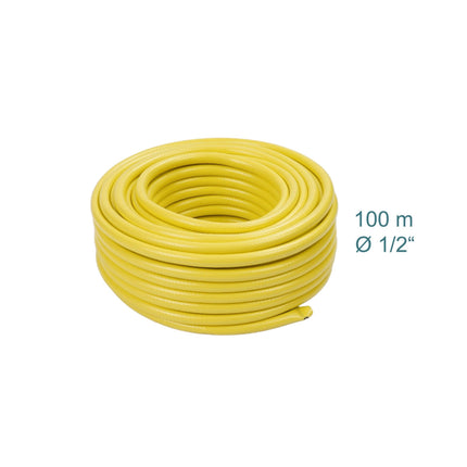 Furtun de grădină galben rezistent la intemperii, rezistent la UV, 1/2 inch