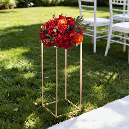 Wedding Flower Stand Set, 10 Pack 23.62 in Gold Metal