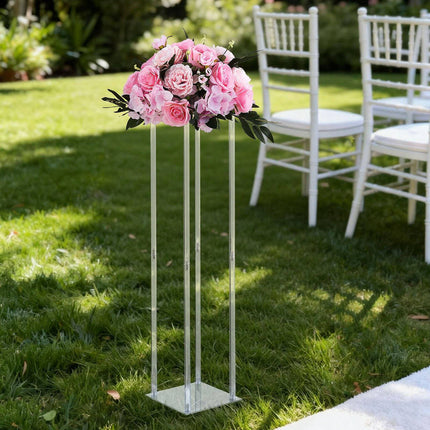 Wedding Flower Stand Set, 10-Pack 80cm Acrylic Columns