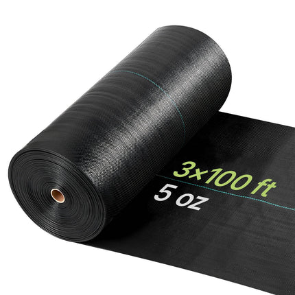 Weed Barrier Fabric, 0.9 x 30.5 m, 5 Oz Woven PP