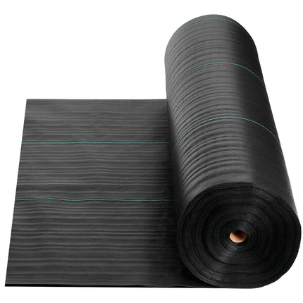 Weed Barrier Fabric, Woven PP 6 x 250 ft, 5 oz Black