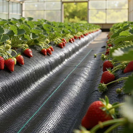 Weed Barrier Fabric, Woven PP Black 0.4 x 30.5 m