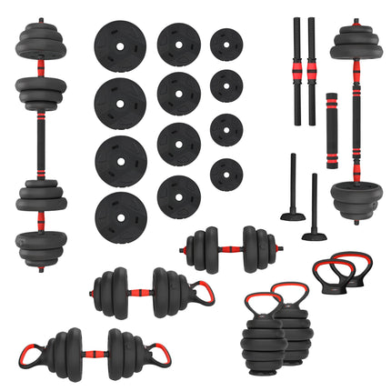 Set de greutăți 20 kg - gantere reglabile 6 în 1