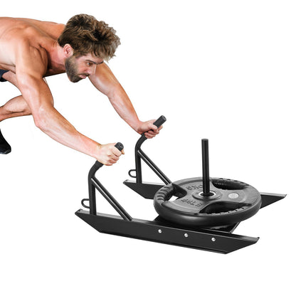 Weight Training Pull Sled With Handle, Steel, Fits 1 in and 2 in