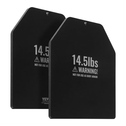 Weight Vest Plates, 14.5 lb Pair, Steel, Contoured