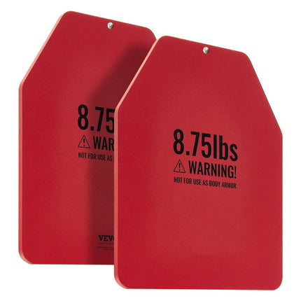 Weight Vest Plates, 8.75 lb Pair, Contoured Steel