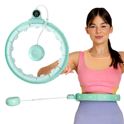 Hula Hoop verde ponderat cu contor