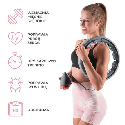 Hula Hoop ponderat cu blat, negru