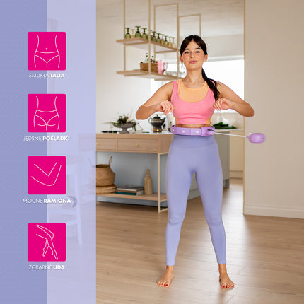 Hula Hoop ponderat cu contor, violet