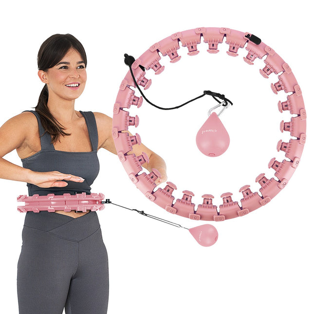 Hula Hoop roz ponderat pentru fitness