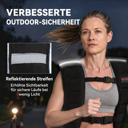 Vestă de antrenament cu greutăți de 10 kg și dungi reflectorizante