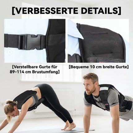 Vestă de antrenament cu greutăți de 10 kg și dungi reflectorizante