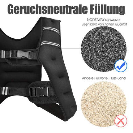 Vestă lestată 15KG, bretele reglabile, benzi reflectorizante