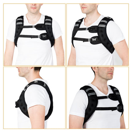 Vestă lestată 5 kg, neopren, bretele reglabile, reflectorizantă