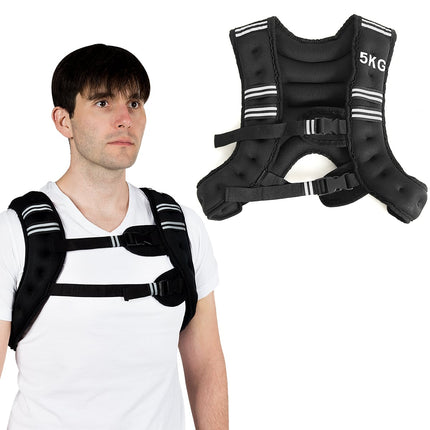 Vestă lestată 5 kg, neopren, bretele reglabile, reflectorizantă