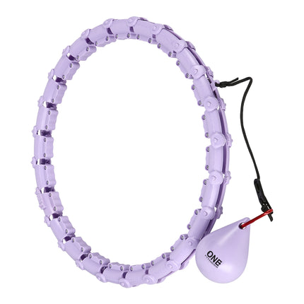 Hula Hoop violet ponderat cu suport pentru talie