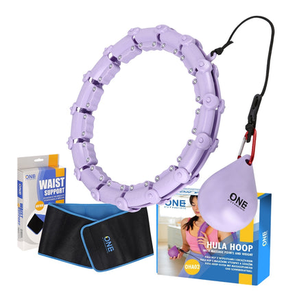 Hula Hoop violet ponderat cu suport pentru talie