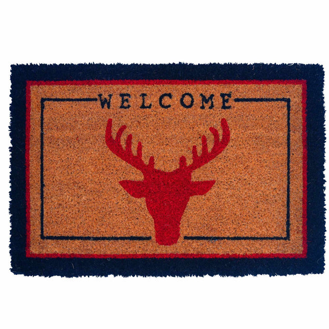 Covoraș de intrare Welcome din cocos, antiderapant, 60x40 cm
