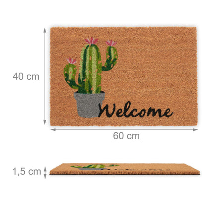 Bun venit &amp; Preș de cactus din nucă de cocos