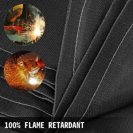 Welding Blanket 6 x 10 ft Fiberglass Fire Retardant, Grommets