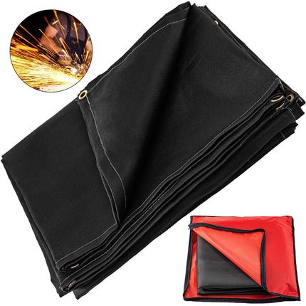 Welding Blanket 6 x 10 ft Fiberglass Fire Retardant, Grommets