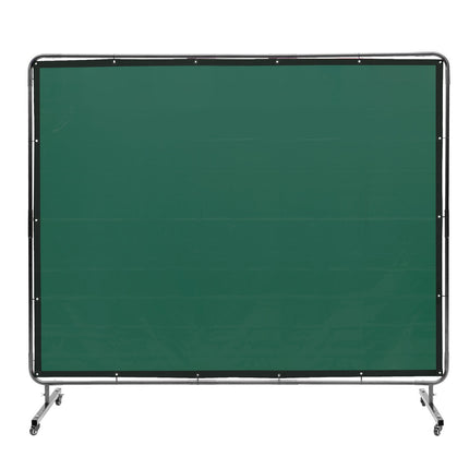 Welding Screen With Frame, 6x8 Ft, Locking Wheels