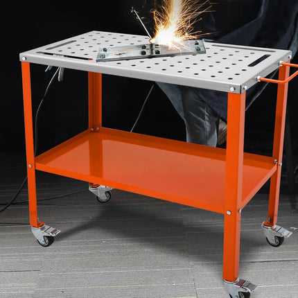Welding Table 36 x 18 in, 1200 lb, Steel, Wheels