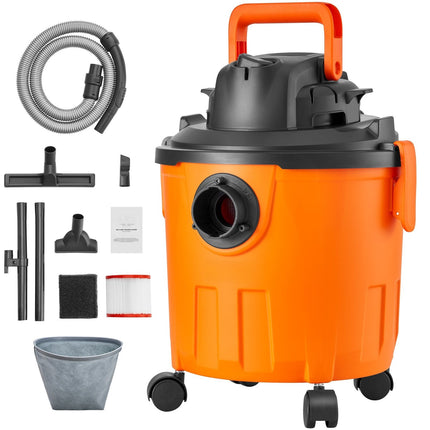 Wet Dry Shop Vacuum 5 Gallon, 6 Peak HP, Blower