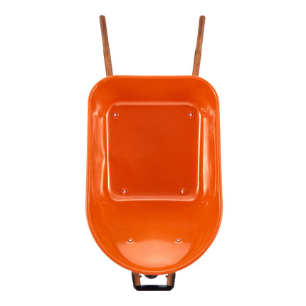 Wheelbarrow Cart, 6 Cu Ft, 330 lb, 16 in Solid Wheel