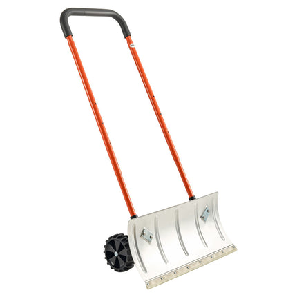 Wheeled Snow Pusher Shovel, 61 cm Blade, Adjustable Handle