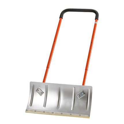 Wheeled Snow Pusher Shovel, 61 cm Blade, Adjustable Handle