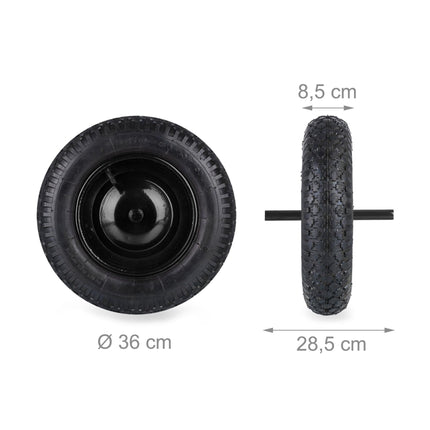Roata pentru roaba 3.50-8 cu cauciucuri pneumatice